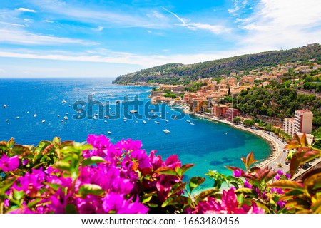 Beautiful beach in french riviera, France