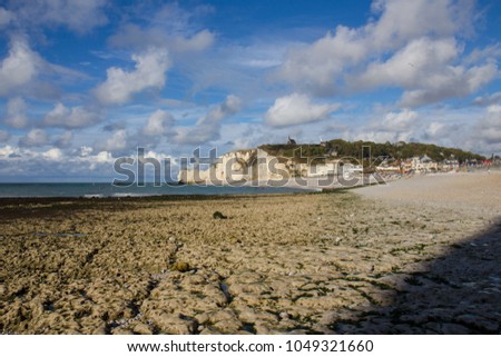 Similar – Image, Stock Photo White rock cliff called Stairs of the Turks or Scala dei Turchi at the mediterranean sea coast with beach, Realmonte, Sicily, Italy