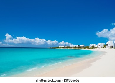 Beautiful Beach On Anguilla Island, Caribbean