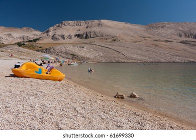 Beautiful Beach On Island Pag, Croatia