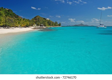 Beautiful Beach On Palm Island - Saint Vincent And The Grenadines