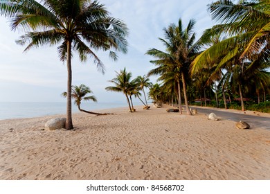 Beautiful Beach Road In Ban Krut Beach, Thailand