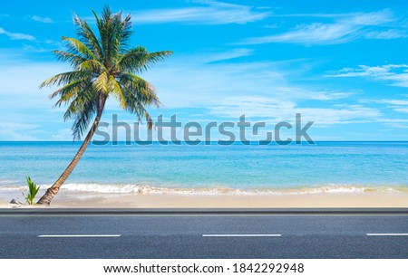 Beautiful beach road in Thailand