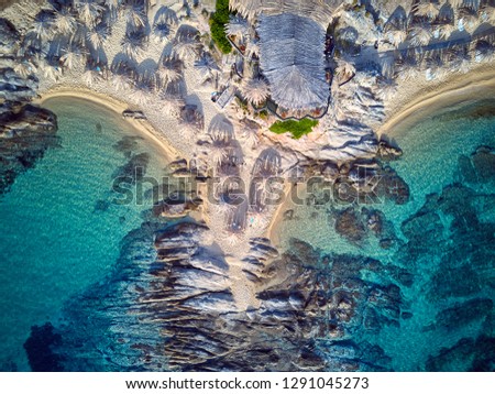 Similar – Image, Stock Photo Aerial Drone View Of Concrete Pier On Turquoise Water At The Black Sea