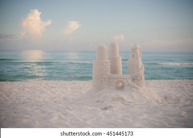 Beautiful Beach & Sand Castle In Destin, FL.