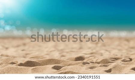 beautiful beach with sand and the sea in the background out of focus during the day in high resolution and sharpness HD