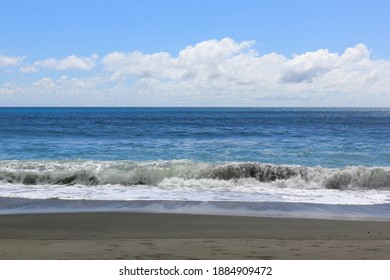 Beautiful Beach Scenery In Corcovado National Par, Summer And Waves, Costa Rica, Central America
