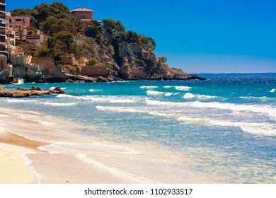 Beautiful Beach Sunny Pallma De Mallorca Stock Photo (Edit Now) 1102933517