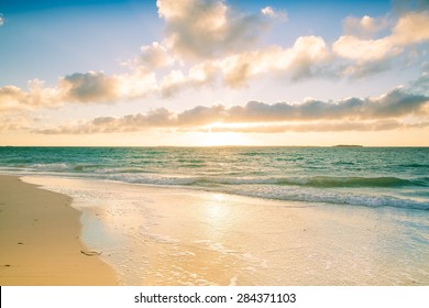 Beautiful beach sunset Australia