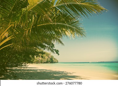 Beautiful Beach, Thailand - Retro Style Postcard