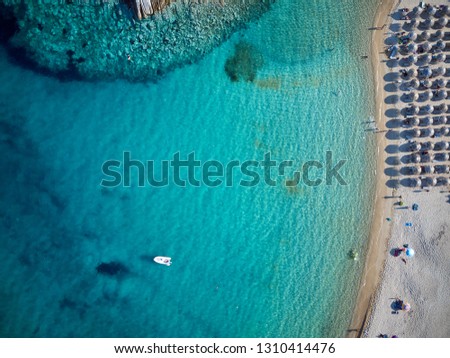 Similar – Image, Stock Photo Aerial Drone View Of Concrete Pier On Turquoise Water At The Black Sea