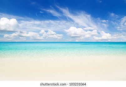 Beautiful Beach And Tropical Sea