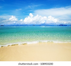 beautiful beach and tropical sea - Shutterstock ID 108903200