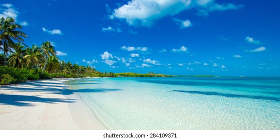 beautiful beach and tropical sea - Shutterstock ID 284109371