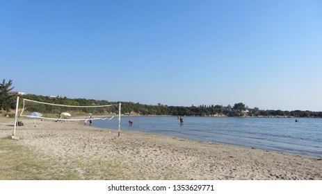 A Beautiful Beach With Voleyball Court