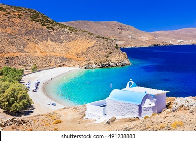 Beautiful Beaches Of Greece - Astypalaia Island , And Little Church Agios Konstantinos
