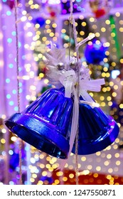 Beautiful bell in Christmas season greeting before New Year.