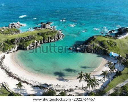 Beautiful Bermuda beach blue water Сток-фото © 