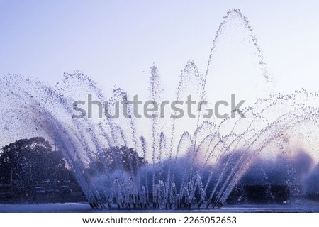 Beautiful and big water fountain in the center of brasilia