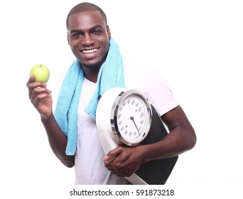 Beautiful Black Man With A Scale 