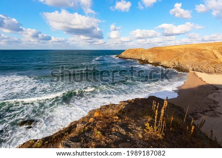 Beautiful Black Sea landscape near the village of Sinemorets, Veleka beach, Bulgaria.