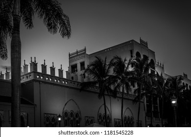 A Beautiful Black And White Picture Of Boca Raton Resort And Club From It's Backyard In Boca Raton, Florida On August 8 2017.