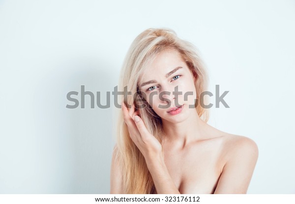 Shorter Haired Blonde Teen Girl Nude