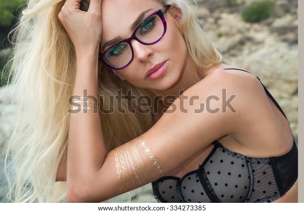 Beautiful Blond Hair Sexy Woman Young Stock Image Download Now