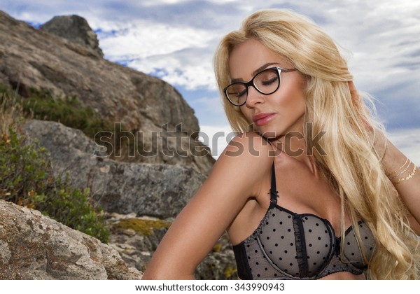 Beautiful Blond Hair Sexy Woman Young Stock Photo Edit Now 343990943