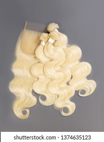 Beautiful Blonde Body Wave Bundle Hair With Closure