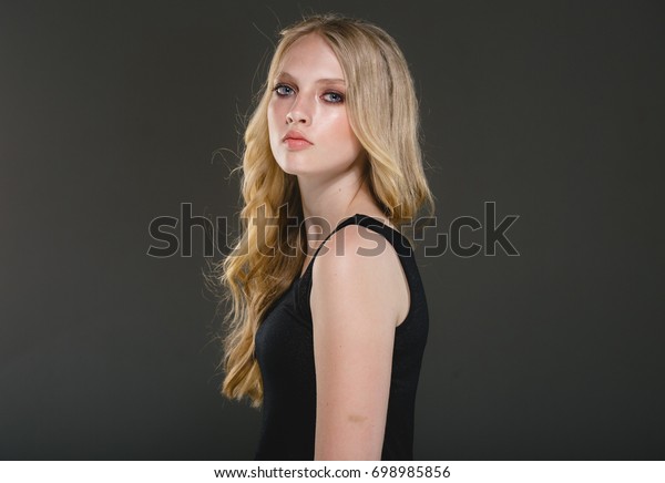 Beautiful Blonde Hair Woman Portrait Nice Stock Photo Edit Now