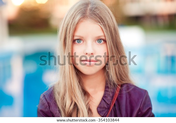 Beautiful Blonde Teenage Girl 1315 Year Stock Photo Edit Now