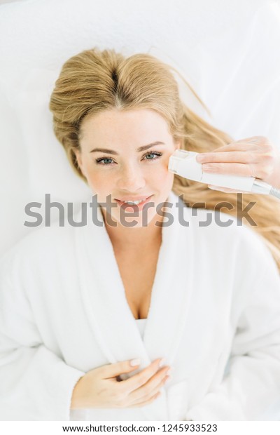 Beautiful Blonde Woman Gorgeous Long Hair Stock Photo Edit Now