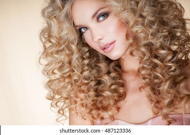 Blonde Curly Hair Images Stock Photos Vectors Shutterstock