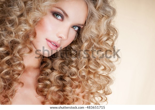 Beautiful Blonde Woman Healthy Long Blond People Beauty Fashion