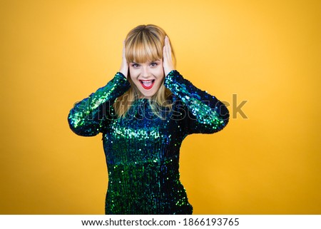 Similar – Image, Stock Photo girl office worker in bright business suit