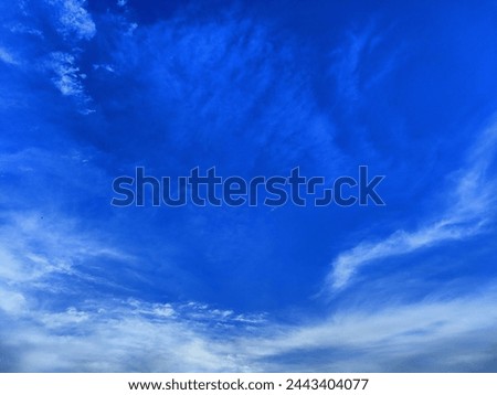 Beautiful Blue Cloudy Sky with beautiful patterns.