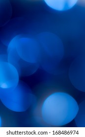 Beautiful Blue Festive Bokeh As Background