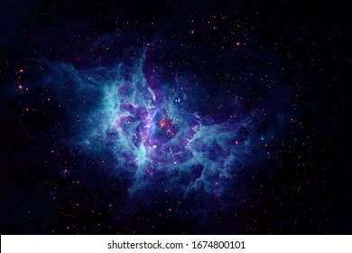 A beautiful blue galaxy in deep space. Elements of this image furnished by NASA For any purpose
