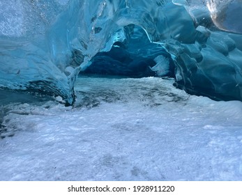 Beautiful Blue Ice From The Ice Caves At Mendenhall Glacier