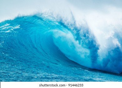 Beautiful Blue Ocean Wave - Shutterstock ID 91446233