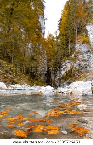 View into the Partnachklamm gorge near Garmisch-Partenkirchen