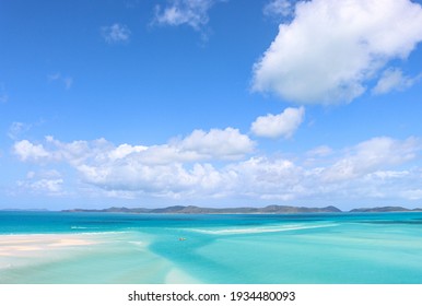 Beautiful  blue seascape of Whitehaven beach, Australia