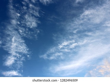 Beautiful Blue Skies With Clouds Drifting Apart To Let The Promise Of A Sunny Day Through.