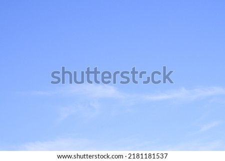 beautiful blue sky with few clouds