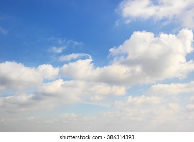 Beautiful Blue Sky With Puffy Clouds