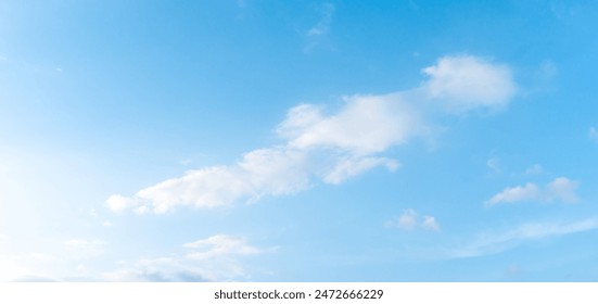 Beautiful blue sky with strange shape of clouds in the morning or evening is used as natural background texture in decorative art work. - Powered by Shutterstock