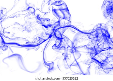 Beautiful Blue Smoke On White Background Stock Photo 537025522 ...