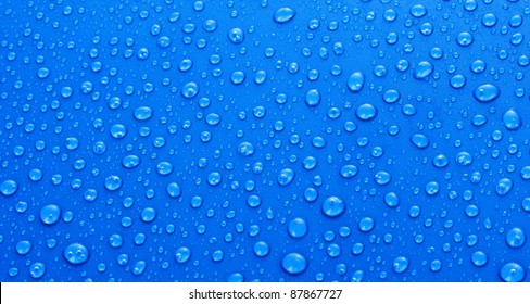 Beautiful Blue Water Drops Background Stock Photo 87867727 | Shutterstock