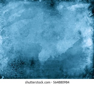 Beautiful blue watercolor abstract background.